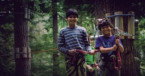 Aerial obstacle course in Cougar Mountain – Kids’ course